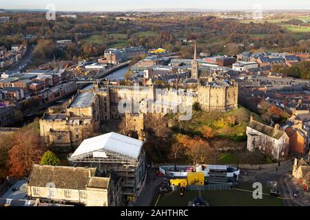 Durham Castle in Durham City, England. The building forms part of a UNESCO World Heritage Site and used by Durham University. Stock Photo