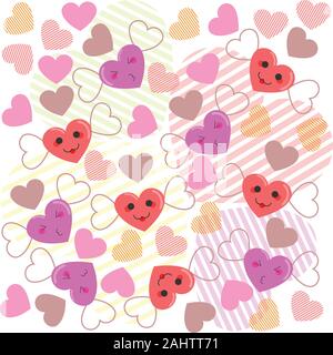 Cartoon hearts icon smiley faces Stock Vector Image & Art - Alamy