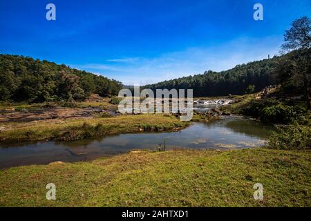 Beautiful Landscape of Pykara River a midday, Ooty Tamil Nadu. India. Pykara is the name of a village and river 19 kilometres (12 mi) from Ooty in the Stock Photo