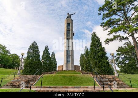 Birmingham, AL - October 7, 2019: Observation Tower in Vulcan Park in Birmingham, Alabama Stock Photo