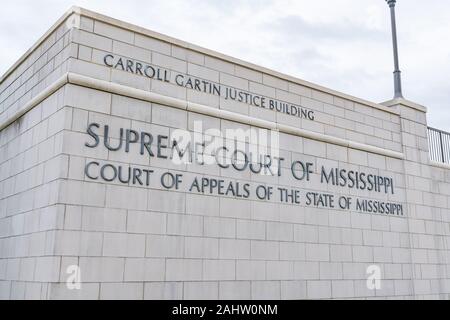 Jackson, MS - October 7, 2019: Exterior of the Mississippi State Supreme Court Building in Jackson Stock Photo
