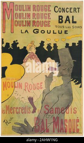 Henri de Toulouse-Lautrec. Moulin Rouge, La Goulue. 1891. France. Color lithograph on tan wove paper Stock Photo