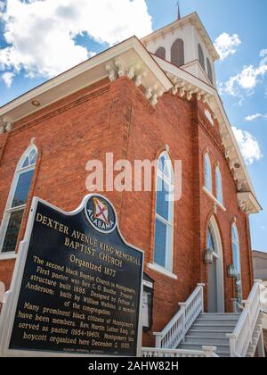 plaque outside the Dexter Avenue King Memorial Baptist Church Stock Photo