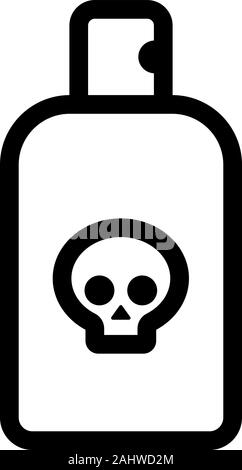 poisonous substances icon vector. Isolated contour symbol illustration Stock Vector