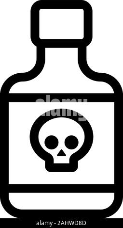 poisonous substances icon vector. Isolated contour symbol illustration Stock Vector