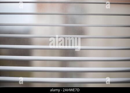 jalousie at windows close up Stock Photo