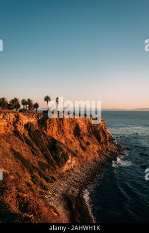 View of Point Vicente Lighthouse, in Rancho Palos Verdes, California Stock Photo