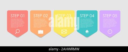 Collection of Infographic Templates for Business Vector Illustration Stock Vector