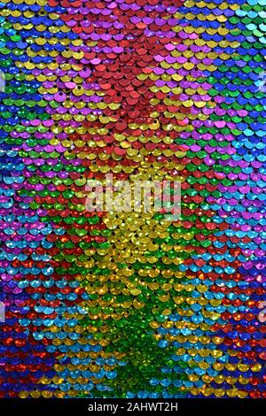 Bright and colorful sequin background Stock Photo
