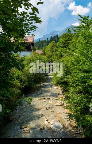 Picturesque alpine mountain town Muhlbach am Hochkonig. Stock Photo