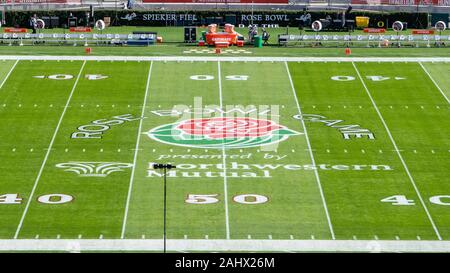 January 01, 2020 - Pasadena, CA, USA : The Rose Bowl Stadium prior to the start of the game between the Wisconsin Badgers and the Oregon Ducks. © Maria Lysaker Stock Photo