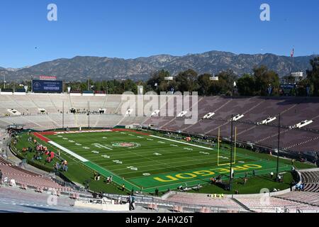 January 01, 2020 - Pasadena, CA, USA : The Rose Bowl Stadium prior to the start of the game between the Wisconsin Badgers and the Oregon Ducks. © Maria Lysaker Stock Photo