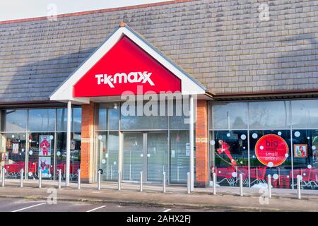 WREXHAM, UNITED KINGDOM - DECEMBER 25th, 2019: TKMAXX clothes store front Stock Photo