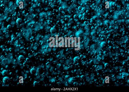 abstract blue background with air bubbles, floating bubbles Stock Photo