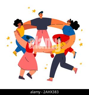 Feminism concept.Woman empowerment.Diverse people Stock Vector