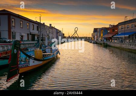 Mercado do Peixe ( fish market ) area in central Aveiro Portugal Stock Photo