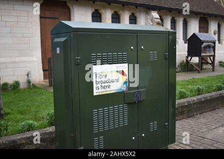 Fibre Broadband in Stony Stratford, Milton Keynes. Stock Photo
