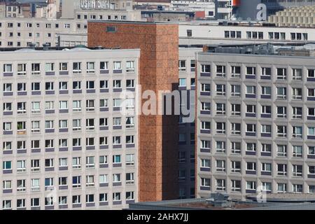 building made with precast concrete slabs in central Berlin (Mitte), Germany Stock Photo