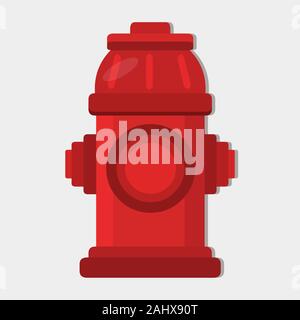 red hydrant water isolated vector illustration Stock Vector