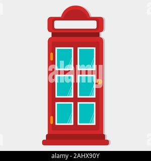 telephone booth isolated vector illustration Stock Vector