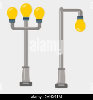 street light isolated on white background vector illustration Stock Vector
