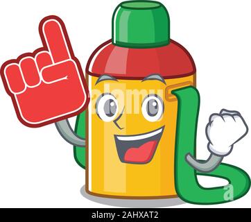 Funny face water bottle scroll mascot design Vector Image