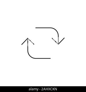 Line Arrow icon. Vector illustration, flat design Stock Vector