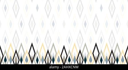 Diamonds in the Sky border seamless vector pattern Stock Vector