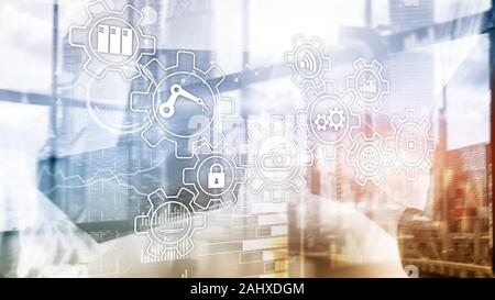Technology innovation and process automation. Smart industry Stock Photo