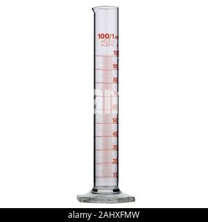 lab or Empty cylinder for chemistry laboratory isolated Stock Photo