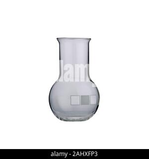 lab or Empty Flask isolated on a white background Stock Photo