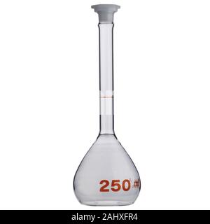 lab or Empty Flask isolated on a white background Stock Photo