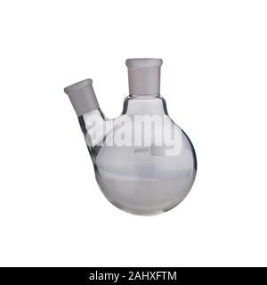 lab or Empty Flask isolated on a white background Stock Photo