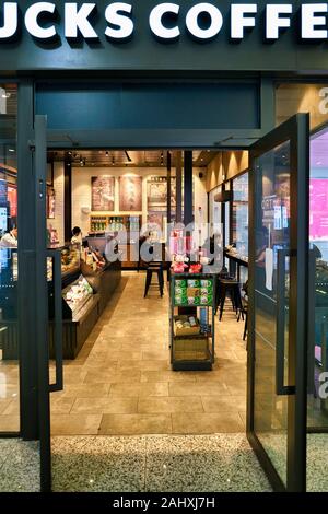 SHENZHEN, CHINA - CIRCA JANUARY  2019: entrance to Starbucks in Shenzhen. Stock Photo