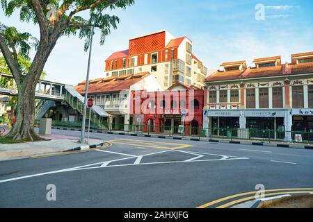 SINGAPORE - CIRCA APRIL, 2019: view of a street located in Singapore. Stock Photo