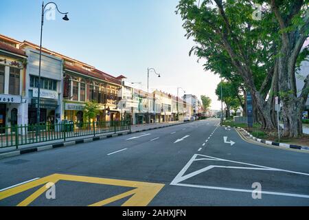 SINGAPORE - CIRCA APRIL, 2019: view of a street located in Singapore. Stock Photo