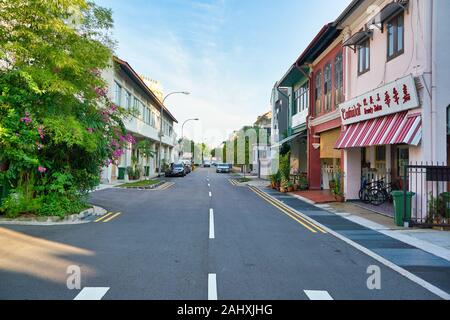 SINGAPORE - CIRCA APRIL, 2019: view of a street located in Singapore. Stock Photo