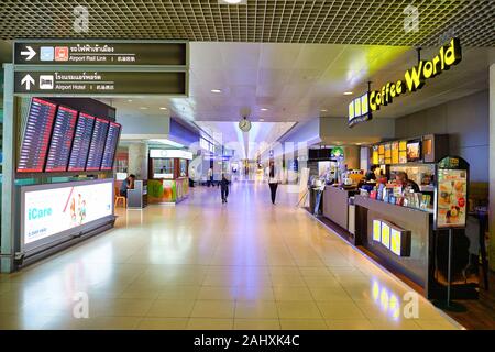 BANGKOK, THAILAND - CIRCA JUNE, 2015: interior shot of Suvarnabhumi Airport. Stock Photo