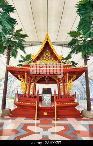 BANGKOK, THAILAND - CIRCA JUNE, 2015: interior shot of Suvarnabhumi Airport. Stock Photo