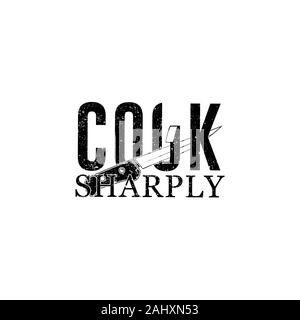 restaurant logo idea, Cook sharply logo design inspirations Stock Vector