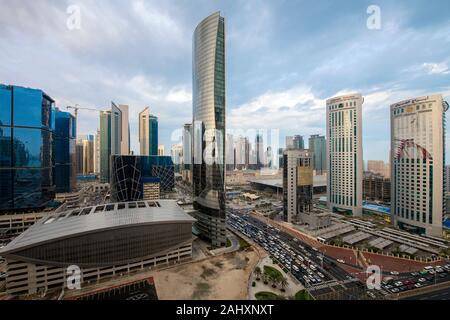 Aerial View of Doha City, Doha Building and Cityscape Stock Photo