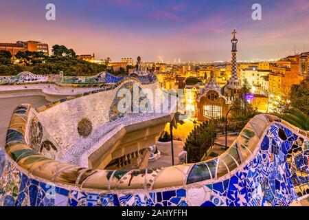 Park Guell, Barcelona, Catalonia, Spain Stock Photo