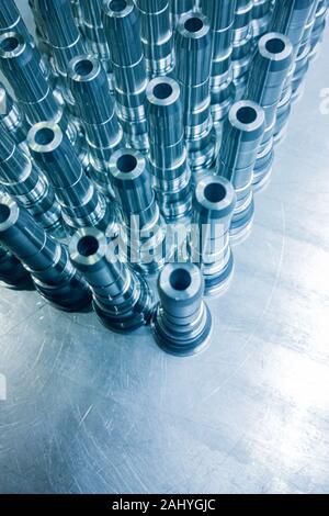 Group of threaded steel rods, abstract background Stock Photo - Alamy