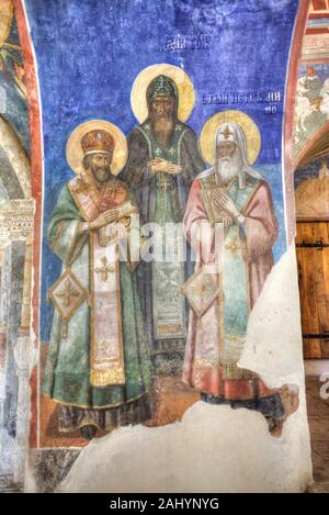 Frescoes, Transfiguration Cathedral, Monastery of St Euthymius, UNESCO World Heritage Site, Suzdal, Vladimir Oblast, Russia