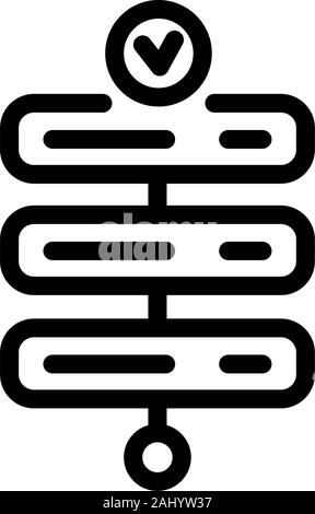 Server, data warehouse icon. Vector icons on a white background. Trendy linear icon. Icon for website and print. Logo, emblem, symbol. Interface eleme Stock Vector