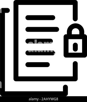 Secret Documents Icon. Vector icons on a white background. Trendy linear icon. Icon for website and print. Logo, emblem, symbol. Interface element. Pi Stock Vector