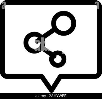 Social networks, chatting. Vector icons on a white background. Trendy linear icon. Icon for website and print. Logo, emblem, symbol. Interface element Stock Vector