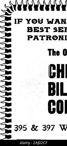 Billboard (Jul-Dec 1898) . in 1900.          Billposter and Distributor lor Indiana County. Private space. Memberof I. a of D. Town population, 6,000. County,52,000, * INDIANA. PA. — THE BILLBOARD Send for Samples of Bill Posters LETTER HEADS. CROSS PRINTING CO., CHICAGO. E. M. FRITZ BILL POSTINGand DISTRIBUTING 0SKAL00SA, IOWA. L«II -l» OHIO, awake, busTlingpopulation of over 25.000. It will pay you toput it on your list. W. C. TIRRILL & CO. Bill Posle—1 and Distributors. HARKNESS STOCKTON, BILL...POSTER. New Boards. Locations the Best. CAL. Wichita. Kan. The distributing point forS. W. Kansa Stock Photo