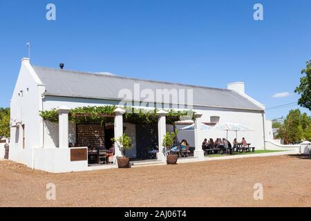 Zandvliet Wine Estate, Robertson Wine Valley, Ashton, Western Cape Winelands, South Africa. People wine tasting at the Kalkveld Lounge Stock Photo