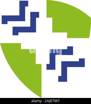 Medical and health care icon logo design vector illustration template Stock Vector